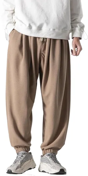 Chinese Style Loose Plus Size Harem Pants Spring Harajuku Casual Sports Trousers Men Sweatpants Joggers Male