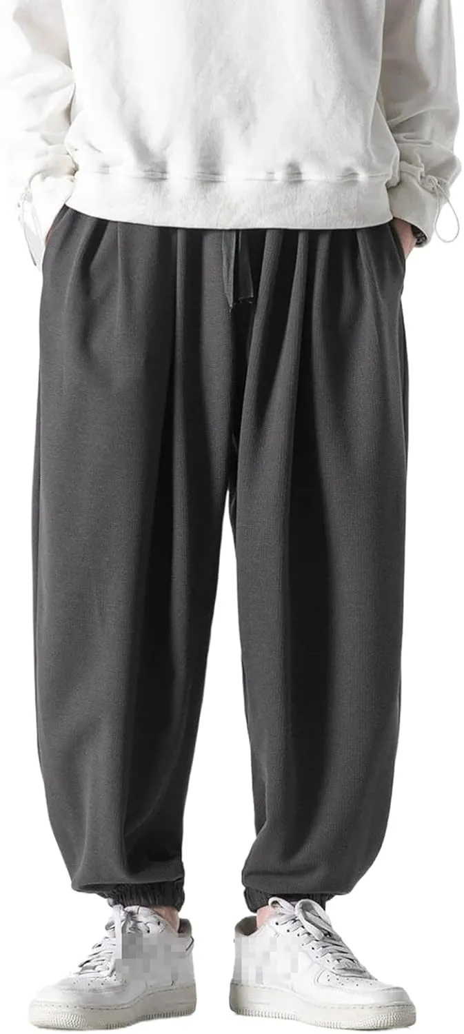 Chinese Style Loose Plus Size Harem Pants Spring Harajuku Casual Sports Trousers Men Sweatpants Joggers Male