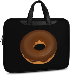 Chocolate Donut Leather Bag Laptop Case Slim Water Resistant Computer Bags with Handle Briefcase for Work