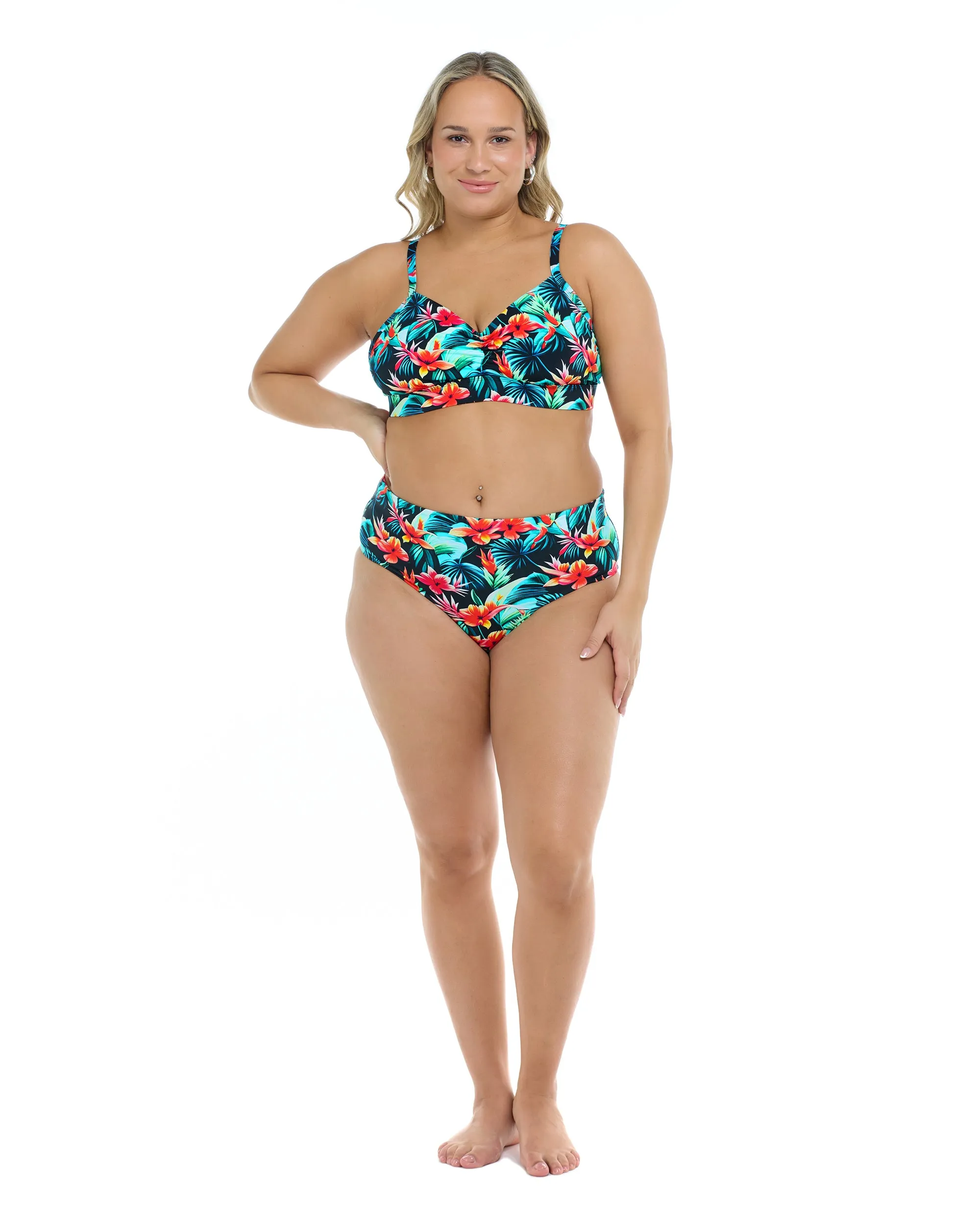 Colola Drew Plus Size Swim Top - Colola / Black