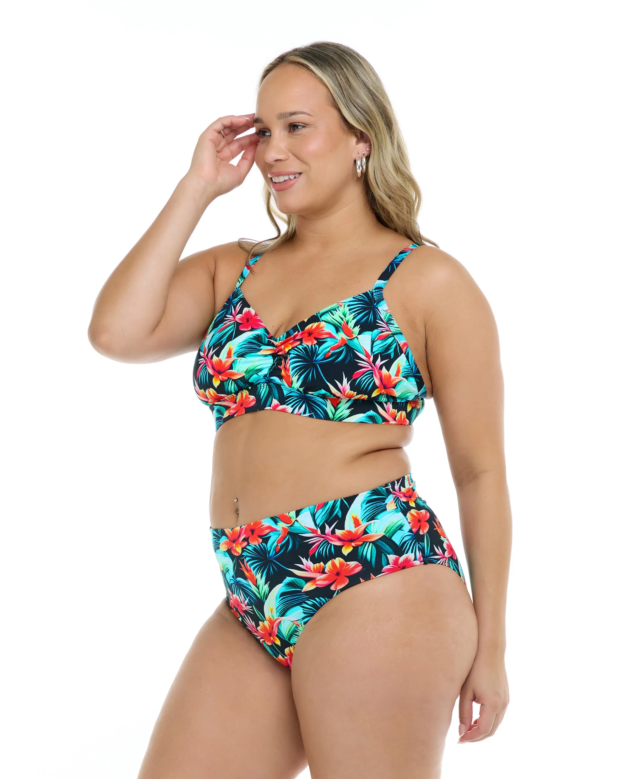 Colola Drew Plus Size Swim Top - Colola / Black