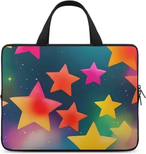 Colorful Rainbow Stars Laptop Bag Durable Laptop Sleeve Water-Resistant Notebook Bag for Computer Or Tablet