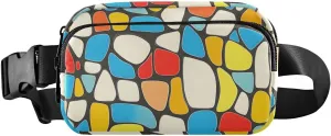 Colorful Rocks Fanny Pack Water Resistant, Women Men Waist Pack Sling Bag Purse for Travel Hiking