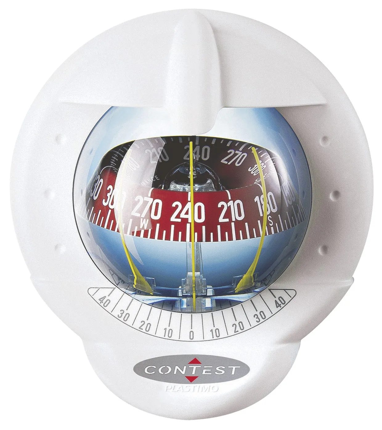 CONTEST 101 SAILBOAT COMPASS - WHITE WITH RED CARD