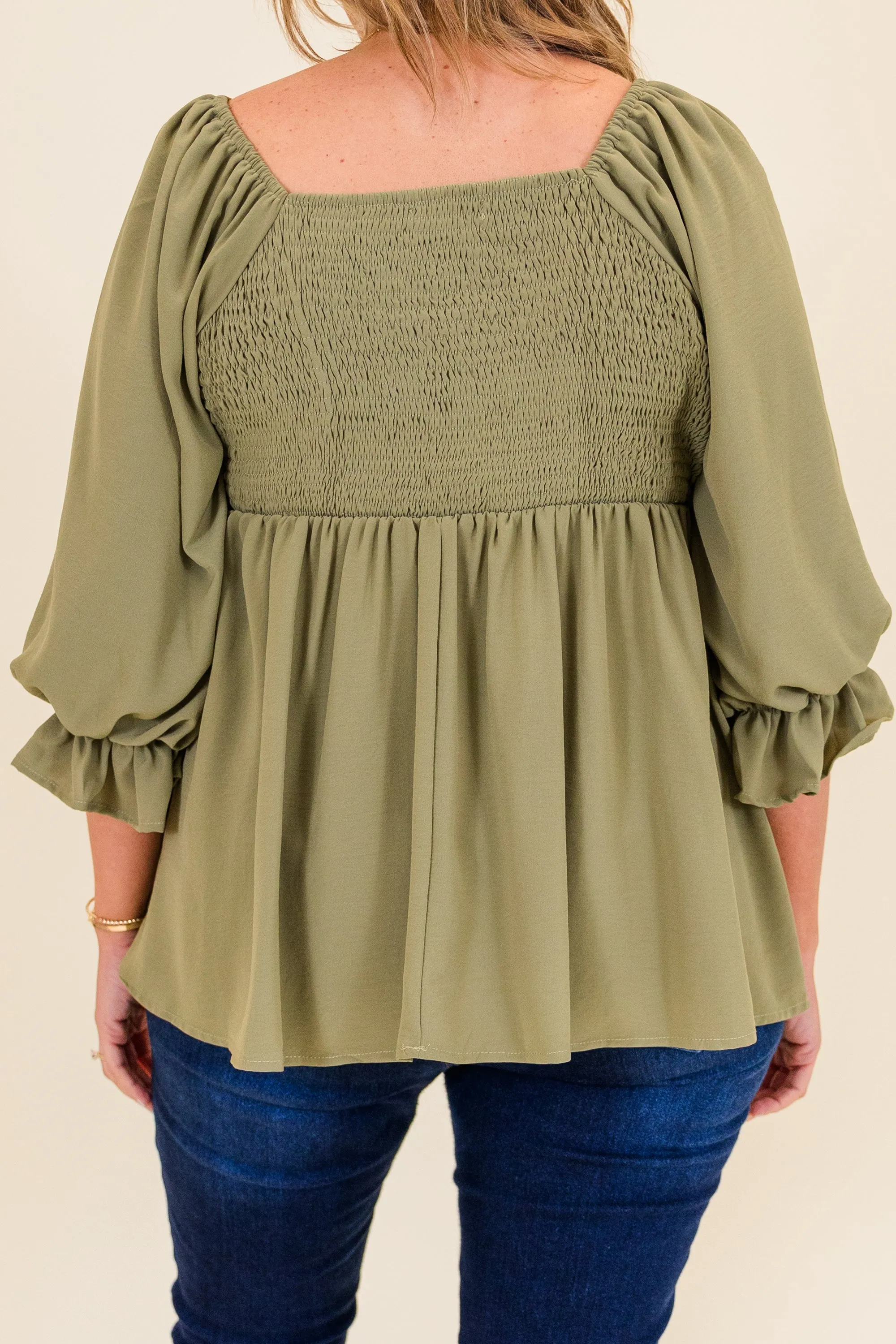 Create Opportunity Top, Olive