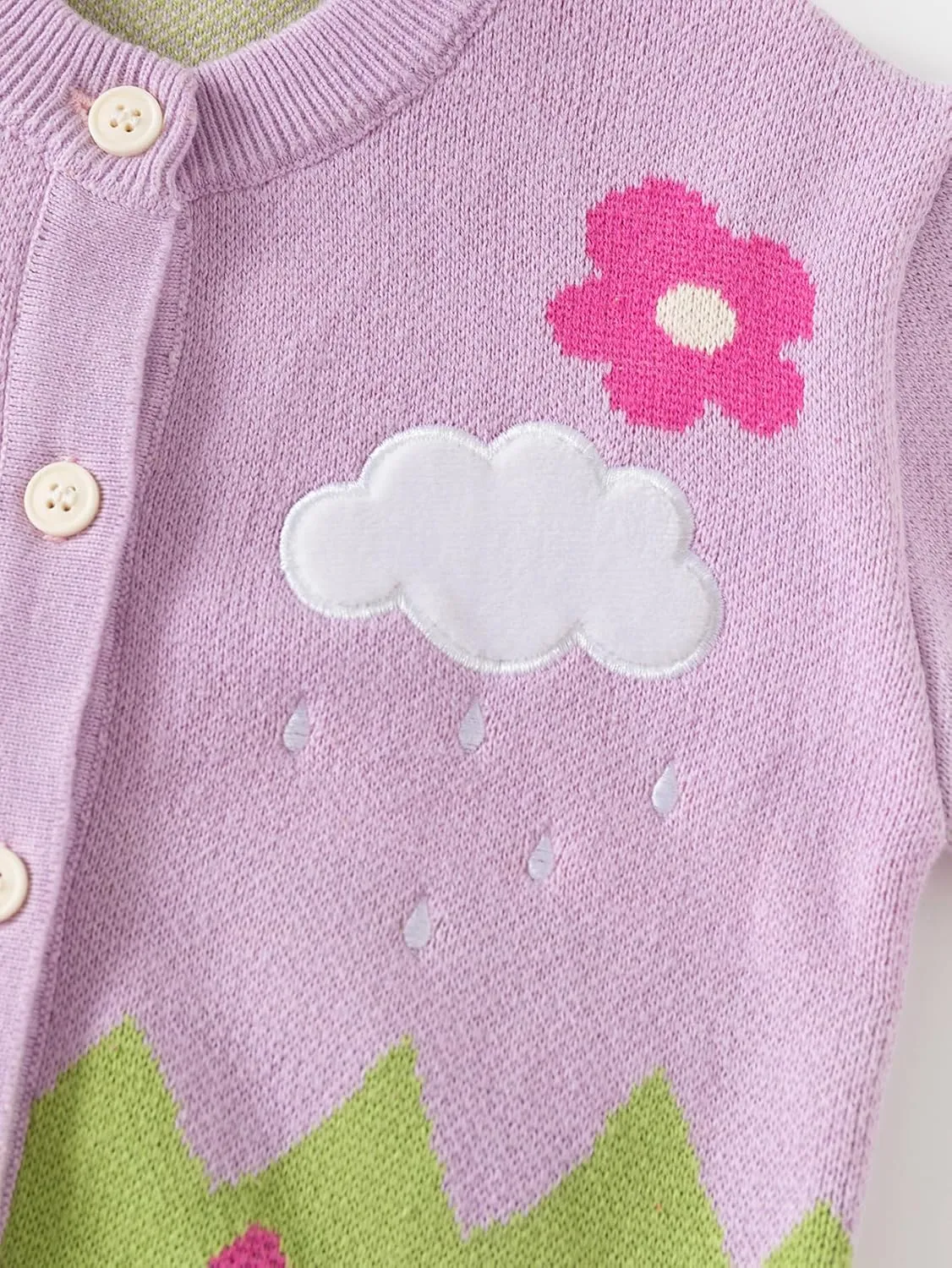 Cute Baby Girls Hearts Knit Cardigan Sweater, Toddler Loose Long Sleeve Shirts Warm Tops for Fall Winter Love Design