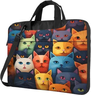 Cute Cats Laptop Shoulder Bag for Women, Laptop Sleeve Case Durable Computer Bag