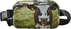 Cute Cow Fanny Pack Water Resistant Waist Pack Sling Bag Purse for Women Men Travel Hiking
