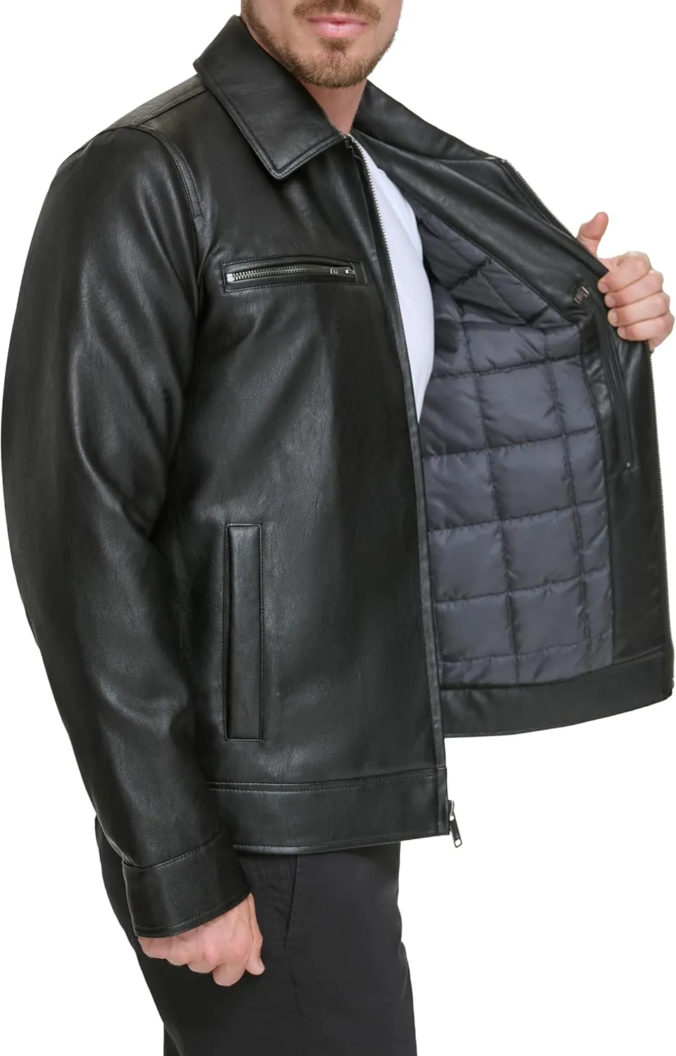 Dockers Men's James Faux Leather Jacket