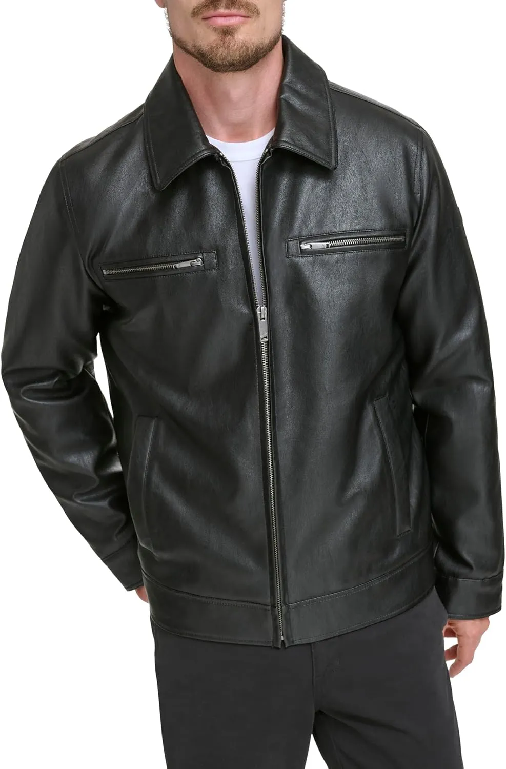 Dockers Men's James Faux Leather Jacket