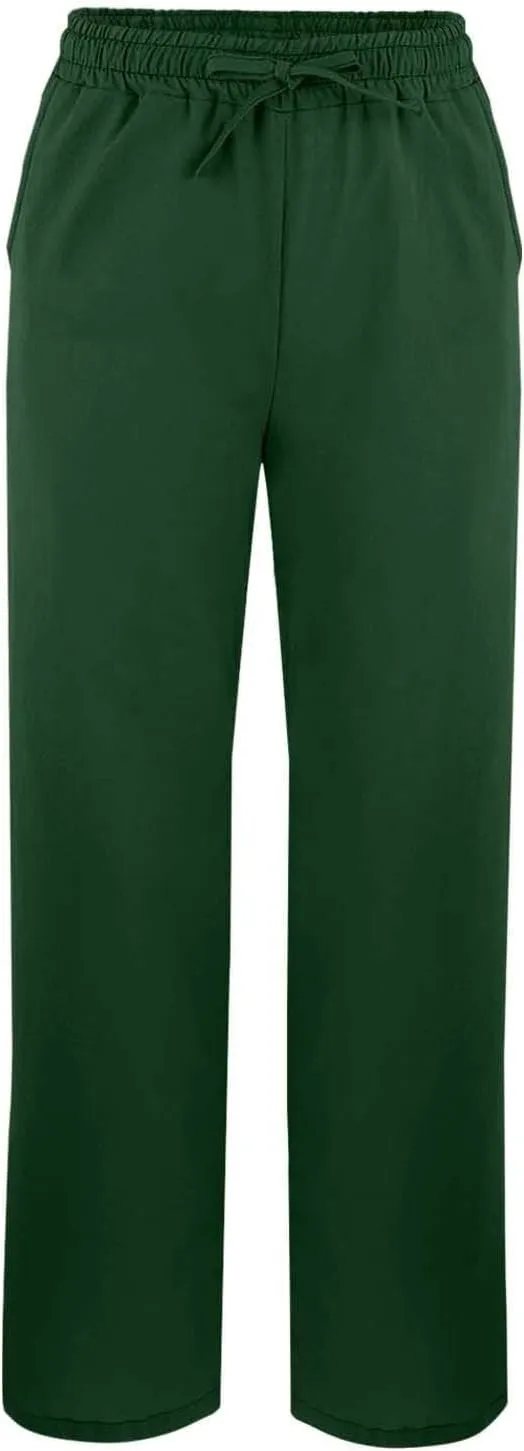Drawstring Womens Linen Pants with Pockets Cotton Linen Palazzo Trousers for Women Ladies Wide Leg Beach Loose Pants