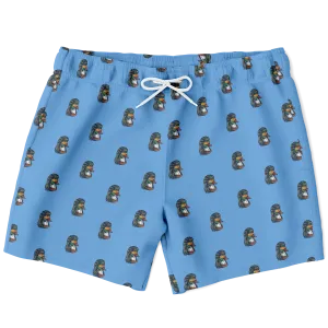 Duck Mullet Men's Swim Trunks - Blue