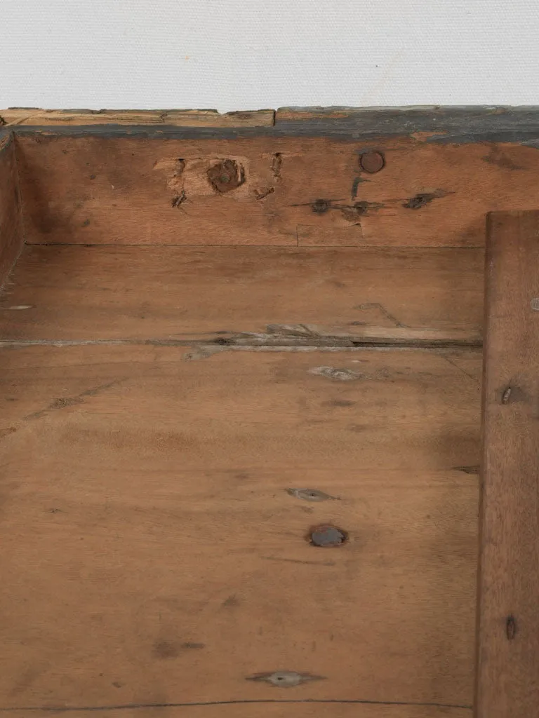 Early 20th-Century Indochina Wooden Trunk w/ Green Patina 36¼"