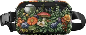 Elegant Plants Fanny Pack Water Resistant, Women Men Waist Pack Sling Bag Purse for Travel Hiking