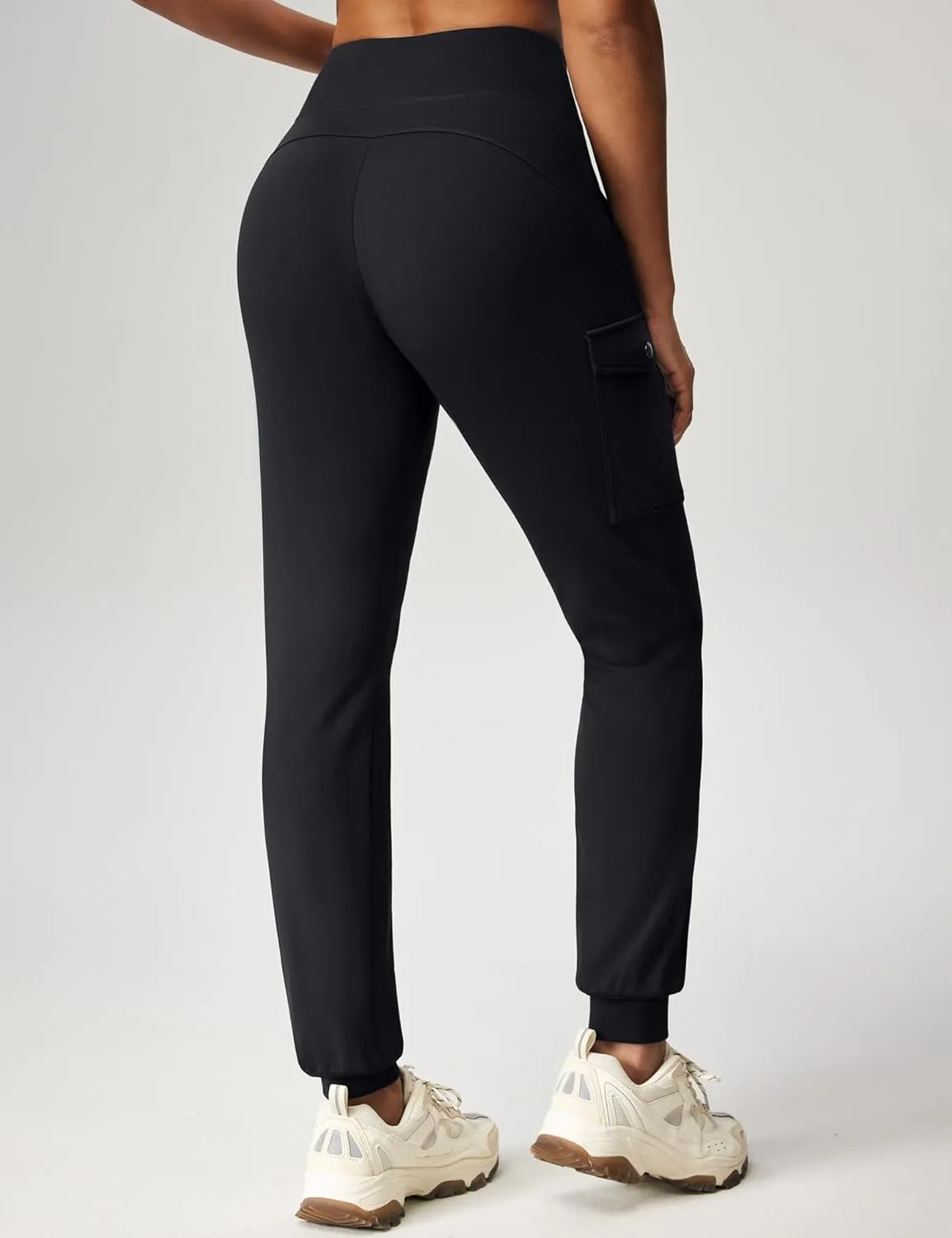 Ewedoos Fleece Lined Joggers Women Water Resistant Thermal Sweatpants High Waisted Hiking Cargo Pants with Pockets