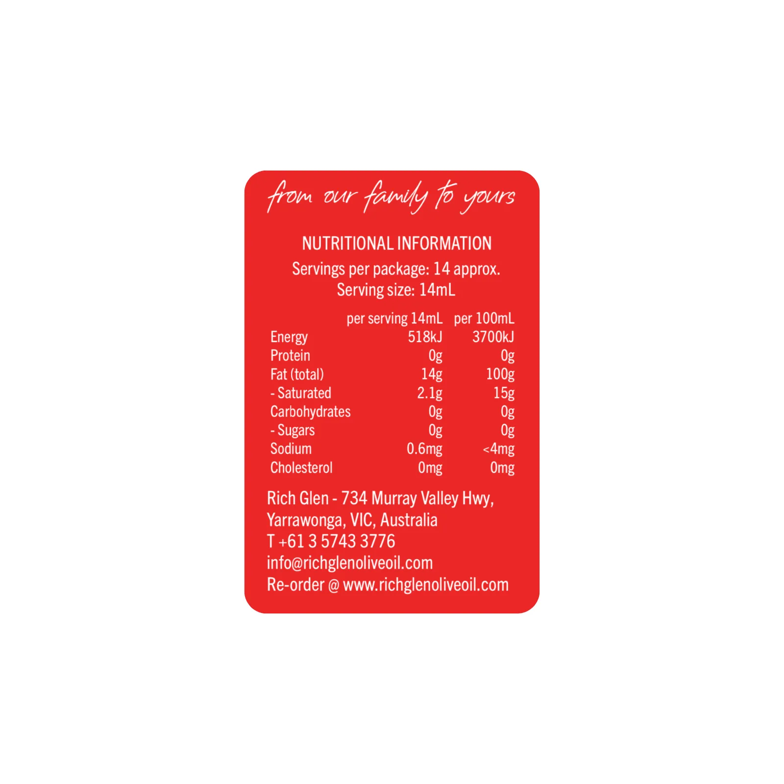 Extra Virgin Olive Oil 4L