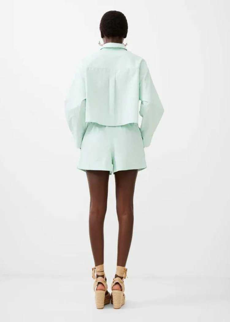 French Connection Woven Shirting Shorts- Subtle Green ***FINAL SALE***