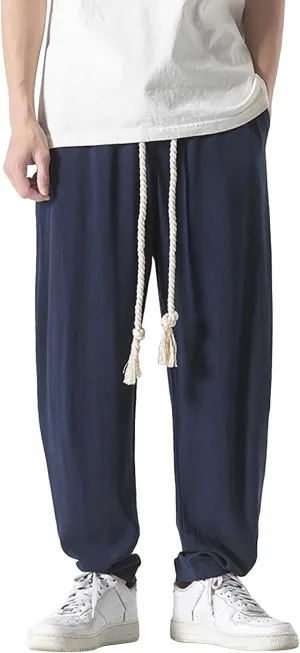 FZVYD Mens Brown Dress Pants Mens Joggers Cargo Pants Fashion Casual Sweatpants Work Pants Drawstring Loose Trousers Pockets