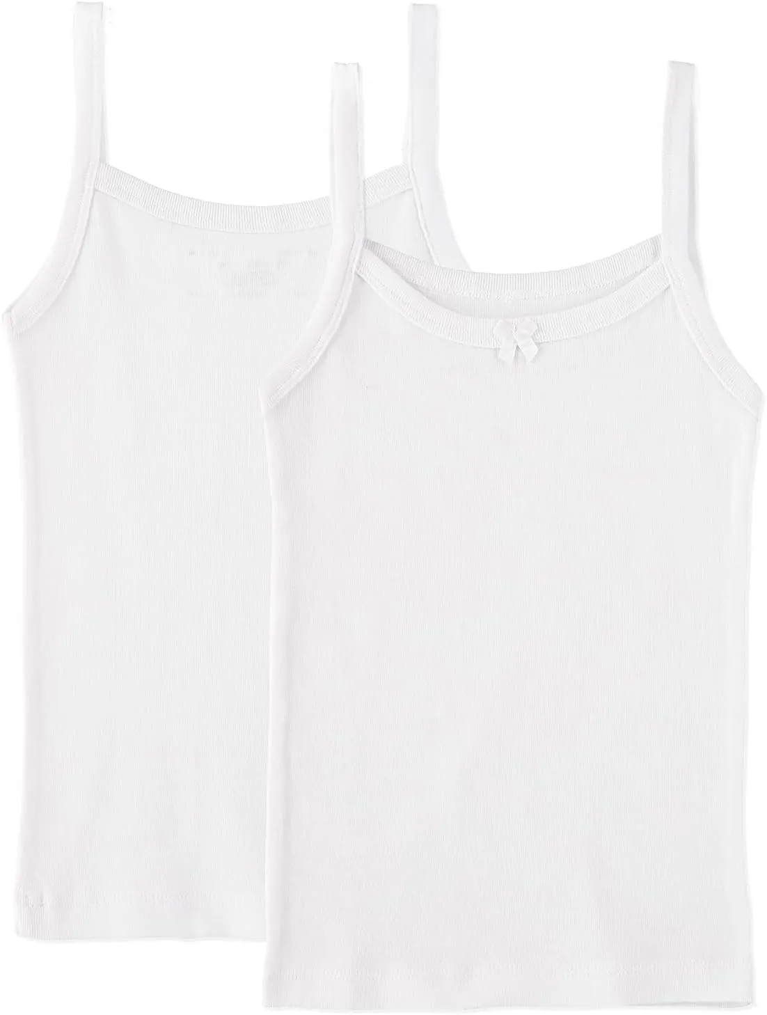 Girls Cotton Undershirt Camisole, Multi Pack (Size 2T-14)