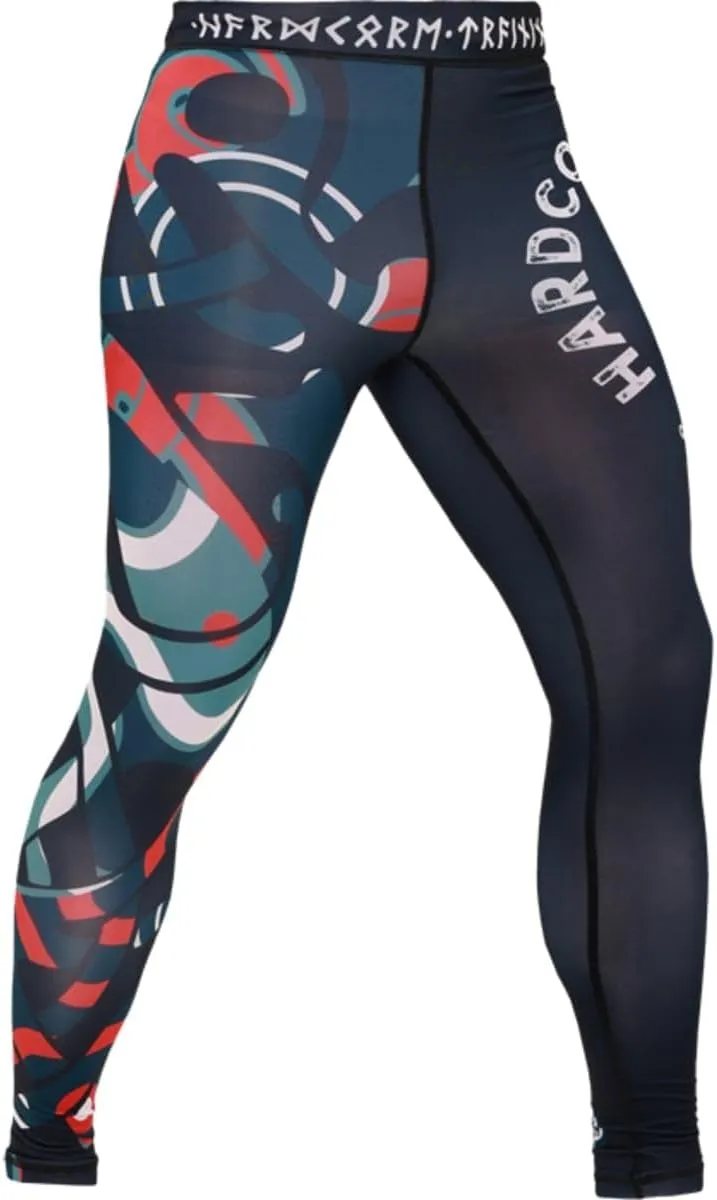 Hardcore Training Men's Compression Pants Workout Tights Leggings Base Layer Boxing Running Muay Thai MMA No Gi BJJ