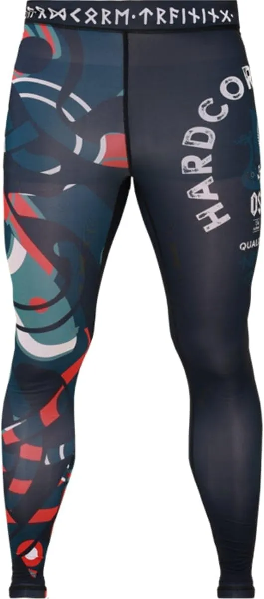 Hardcore Training Men's Compression Pants Workout Tights Leggings Base Layer Boxing Running Muay Thai MMA No Gi BJJ