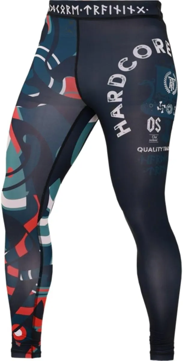 Hardcore Training Men's Compression Pants Workout Tights Leggings Base Layer Boxing Running Muay Thai MMA No Gi BJJ