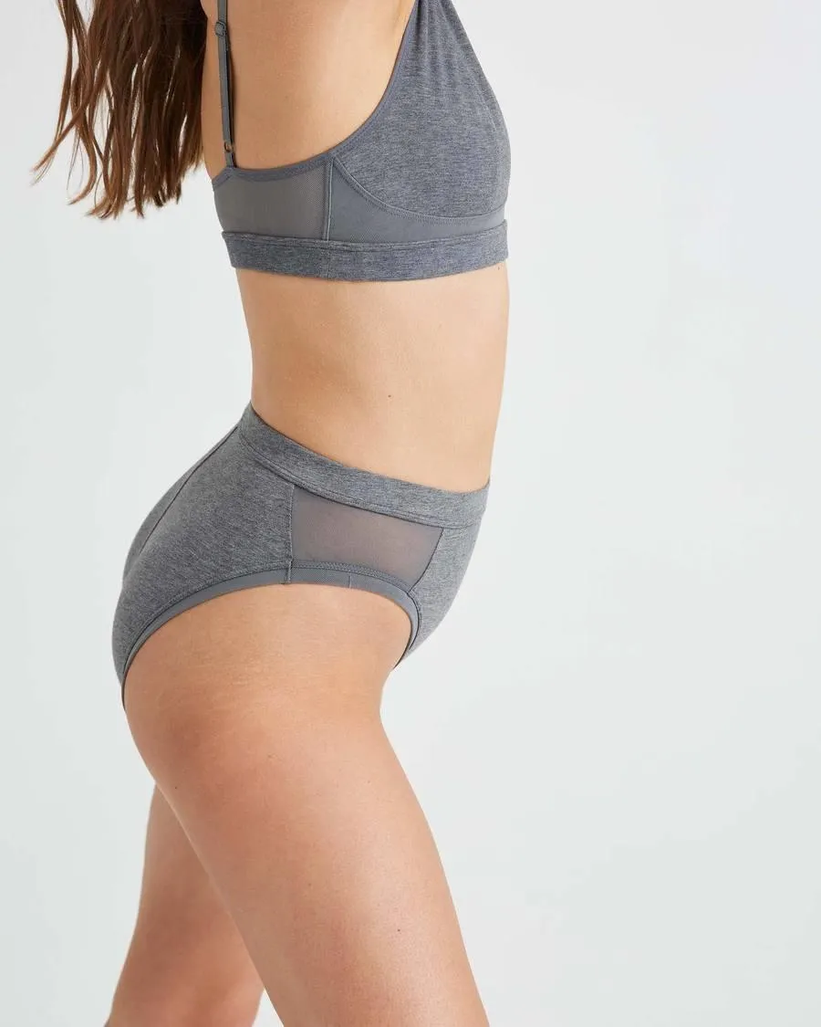 High Cut Brief (Charcoal)