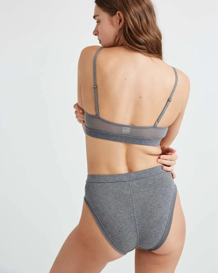 High Cut Brief (Charcoal)
