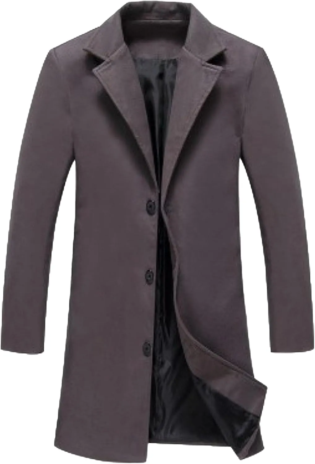 JEShifangjiusu Men'S Trench Coat Long Wool Coat Winter Classic Overcoat Top Pea Coat Casual Business Cotton Blend Jacket