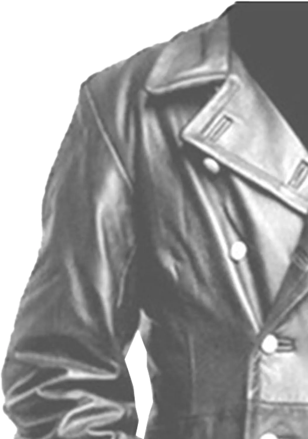 JEShifangjiusu Mens Vintage Classic Jacket Military Uniform Leather Trench Coat Jacket Long Trench Coat Motorcycle Jakcet