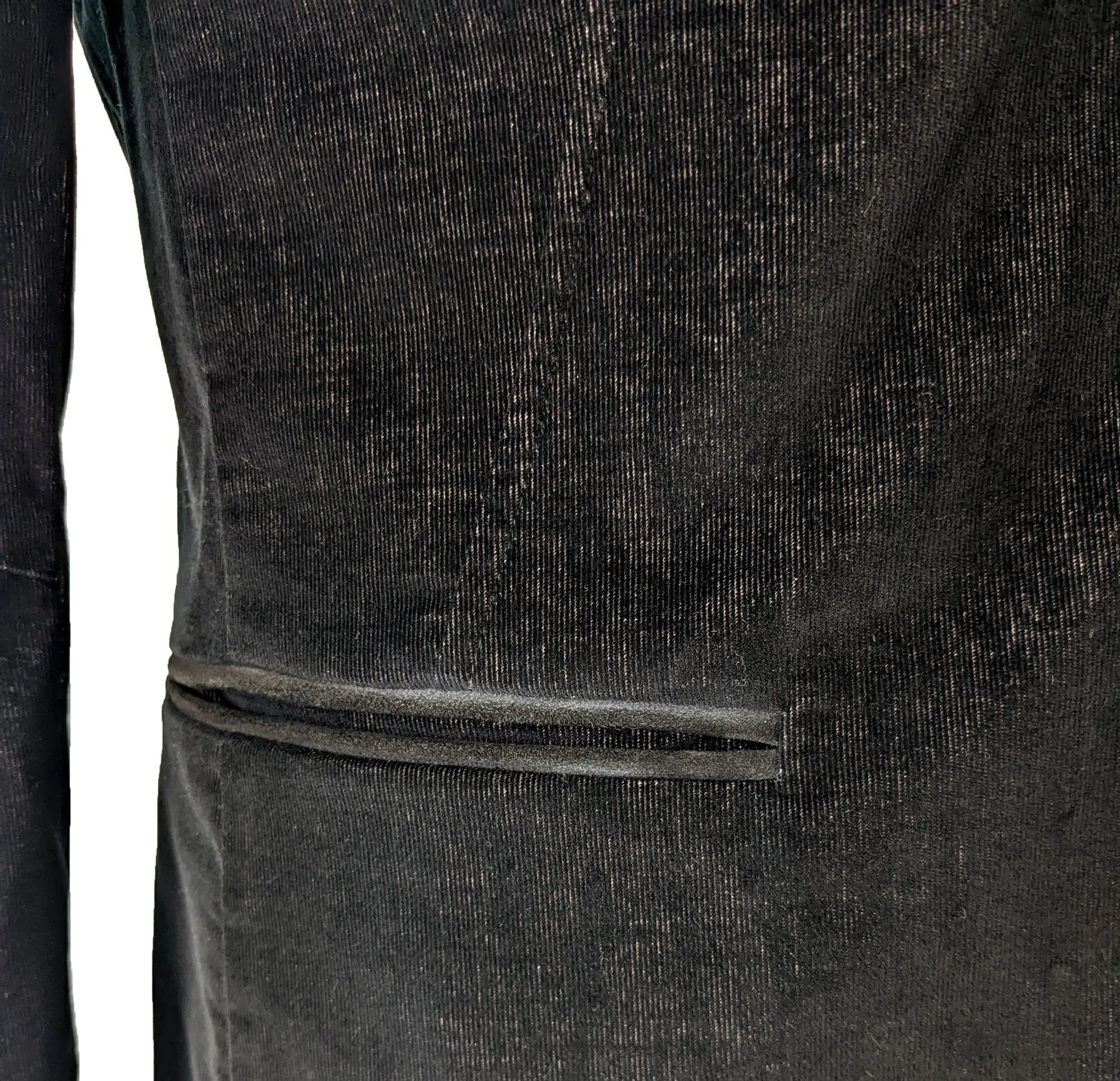 John Varvatos Men's Convertible Lapel Black Corduroy Blazer Size 48 NWT