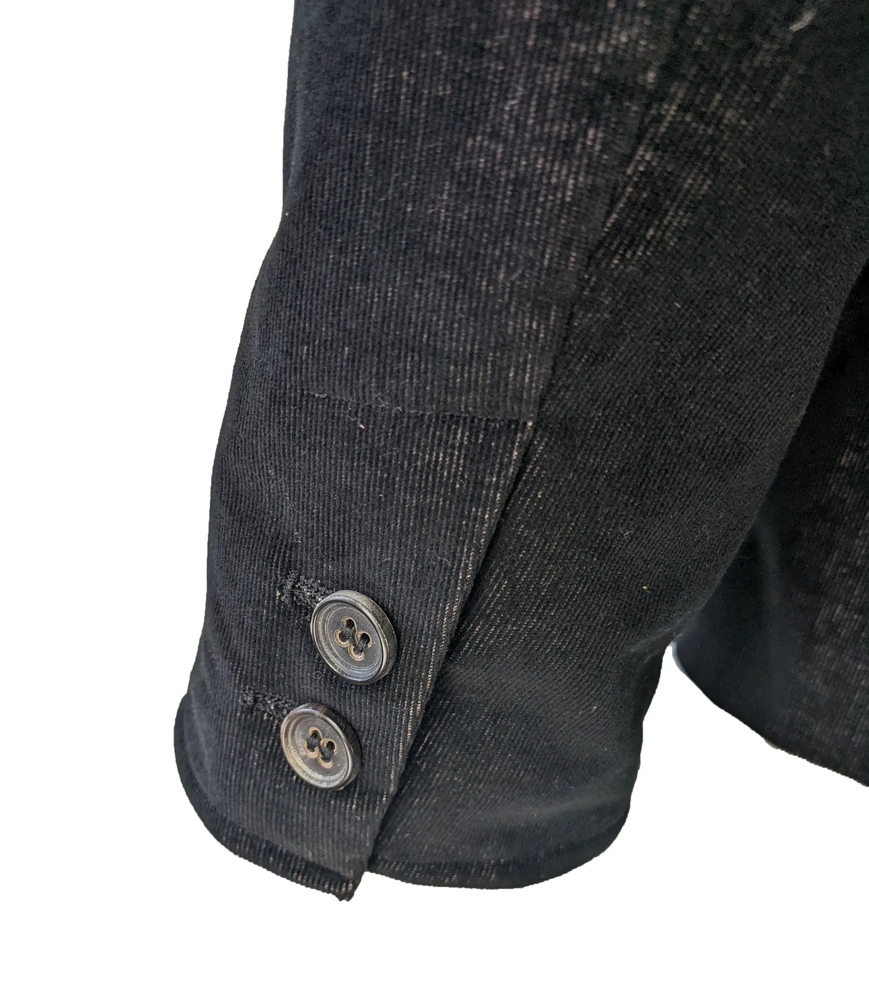 John Varvatos Men's Convertible Lapel Black Corduroy Blazer Size 48 NWT