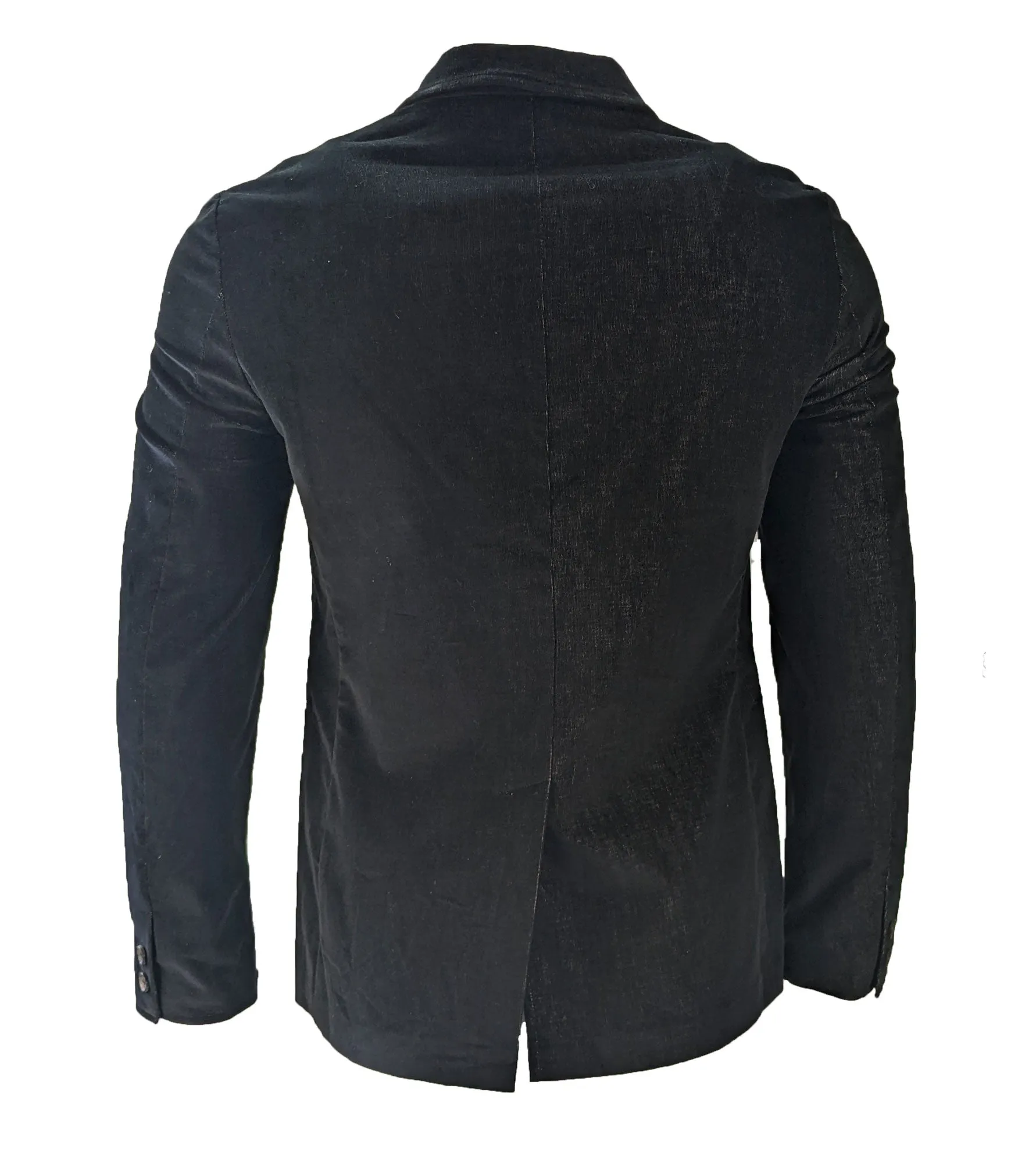John Varvatos Men's Convertible Lapel Black Corduroy Blazer Size 48 NWT
