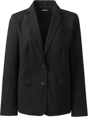 Lands' End Women's Washable Wool Two Button Traditional Blazer