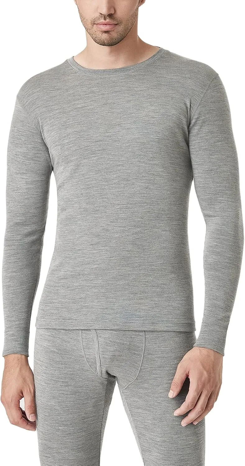 LAPASA Men 100% Merino Wool Shirt Base Layer Lightweight Midweight Thermal Top Long Sleeve Hunting Undershirt Warm Long John