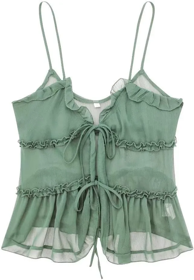 LAPRBY Womens Camisole Tops Tees Tank Elegant Ladies Cami Tops Y2k Halter Neck Sexy Crop Top Vest