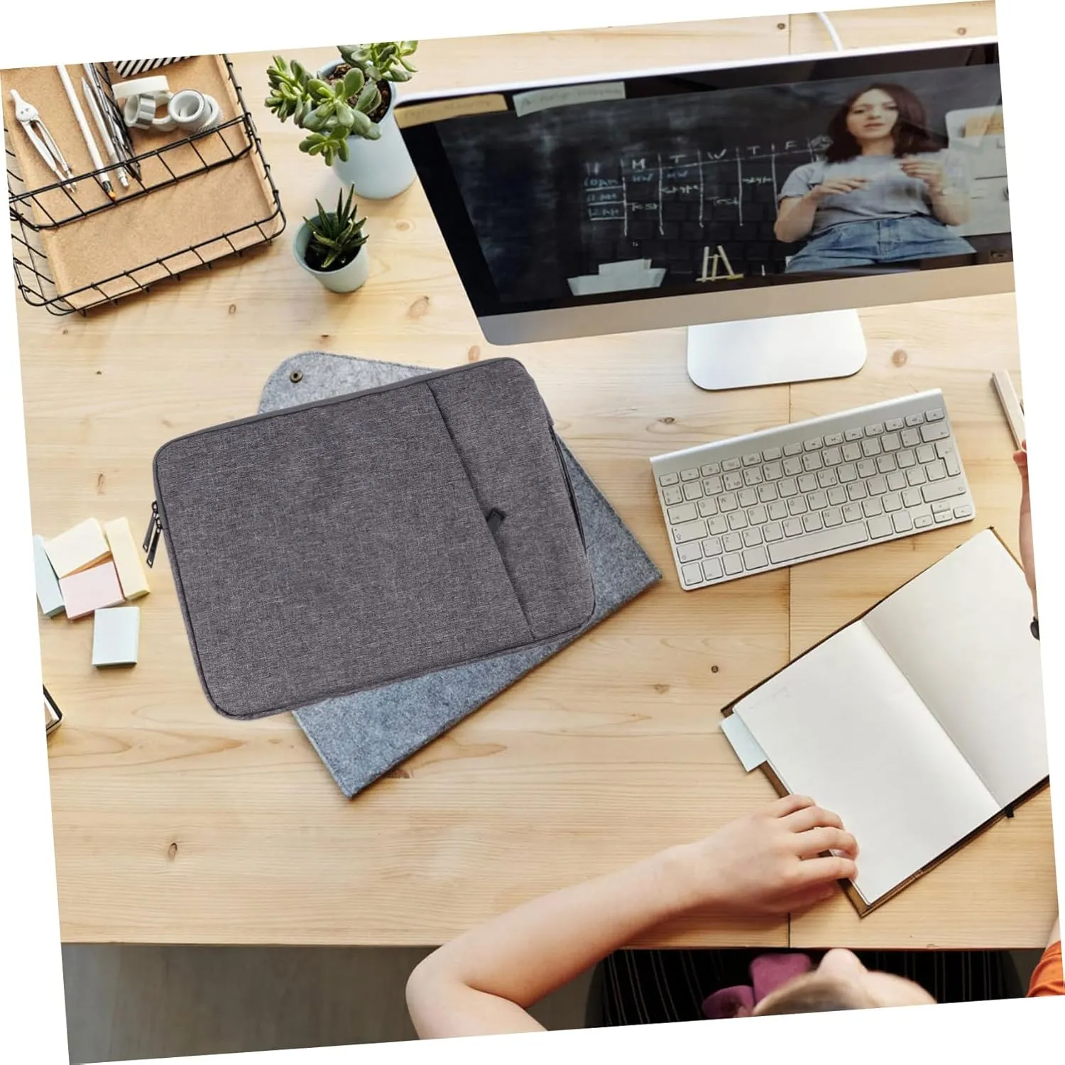 Laptop Bag for 13.3 Fleece Laptop Case Expandable Handle Water-Resistant Scratch Proof Business Carrying Case