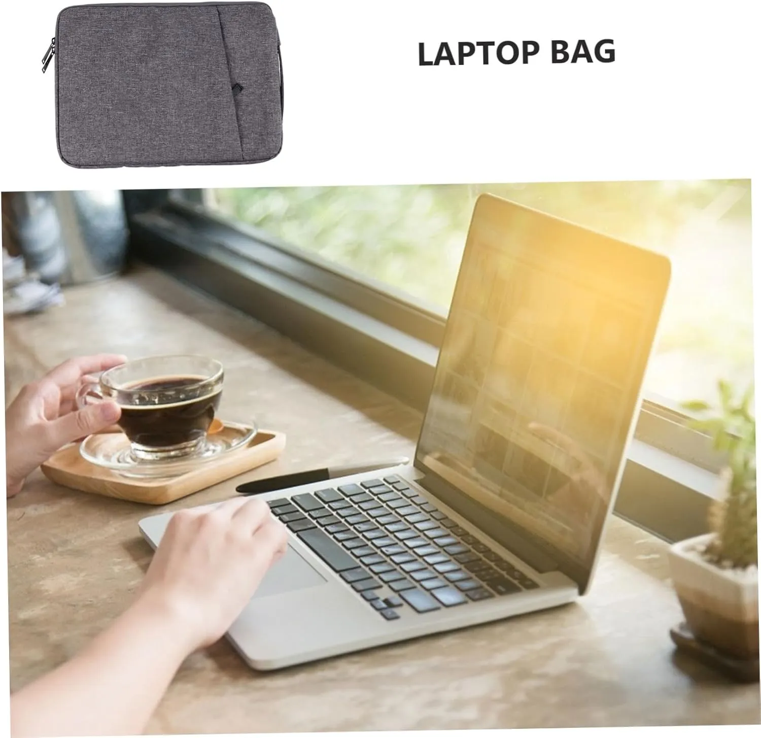 Laptop Bag for 13.3 Fleece Laptop Case Expandable Handle Water-Resistant Scratch Proof Business Carrying Case