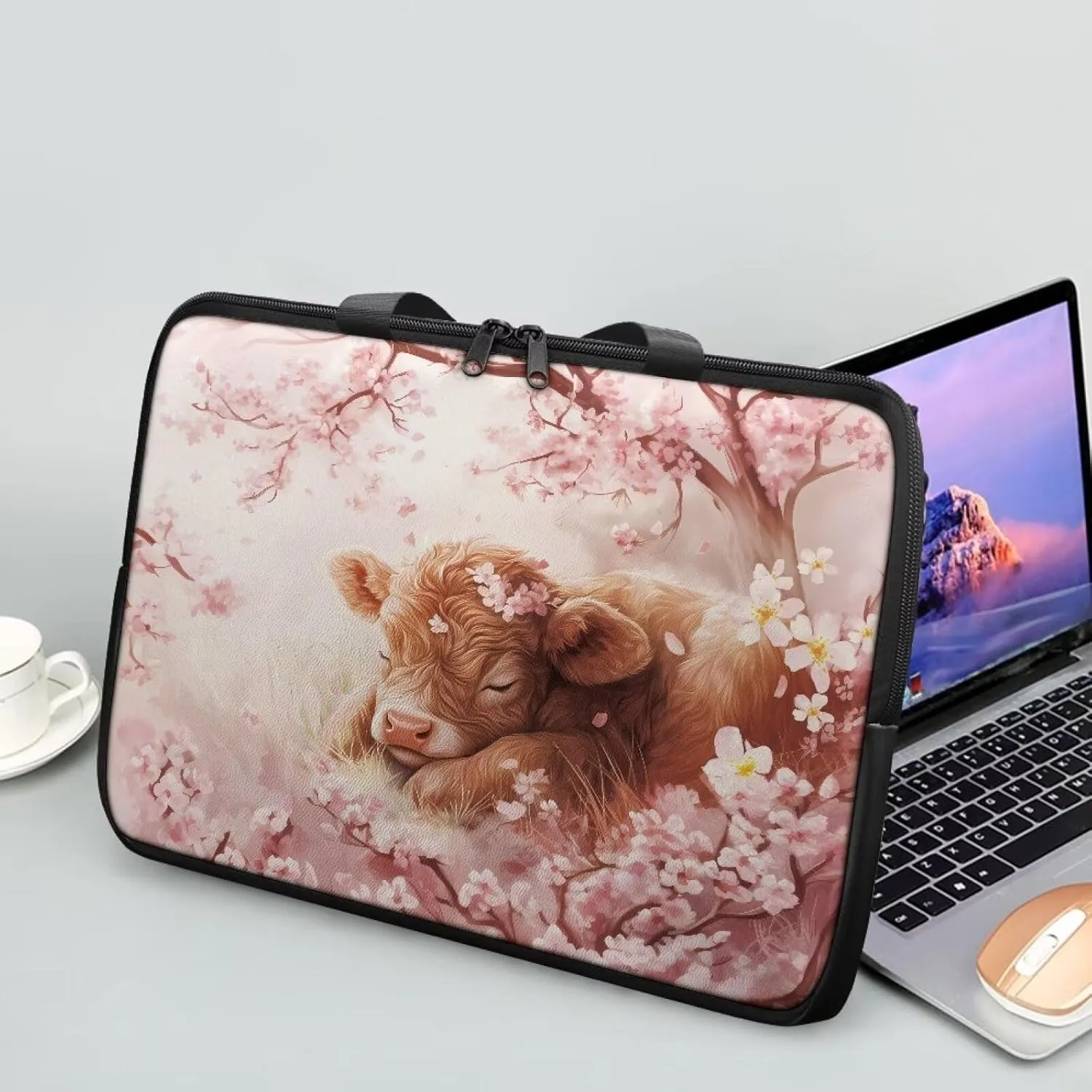 Laptop Bag for Kids Portable Computer Briefcase Leather Bag Water-Resistant Laptop Bag for Teen Boy