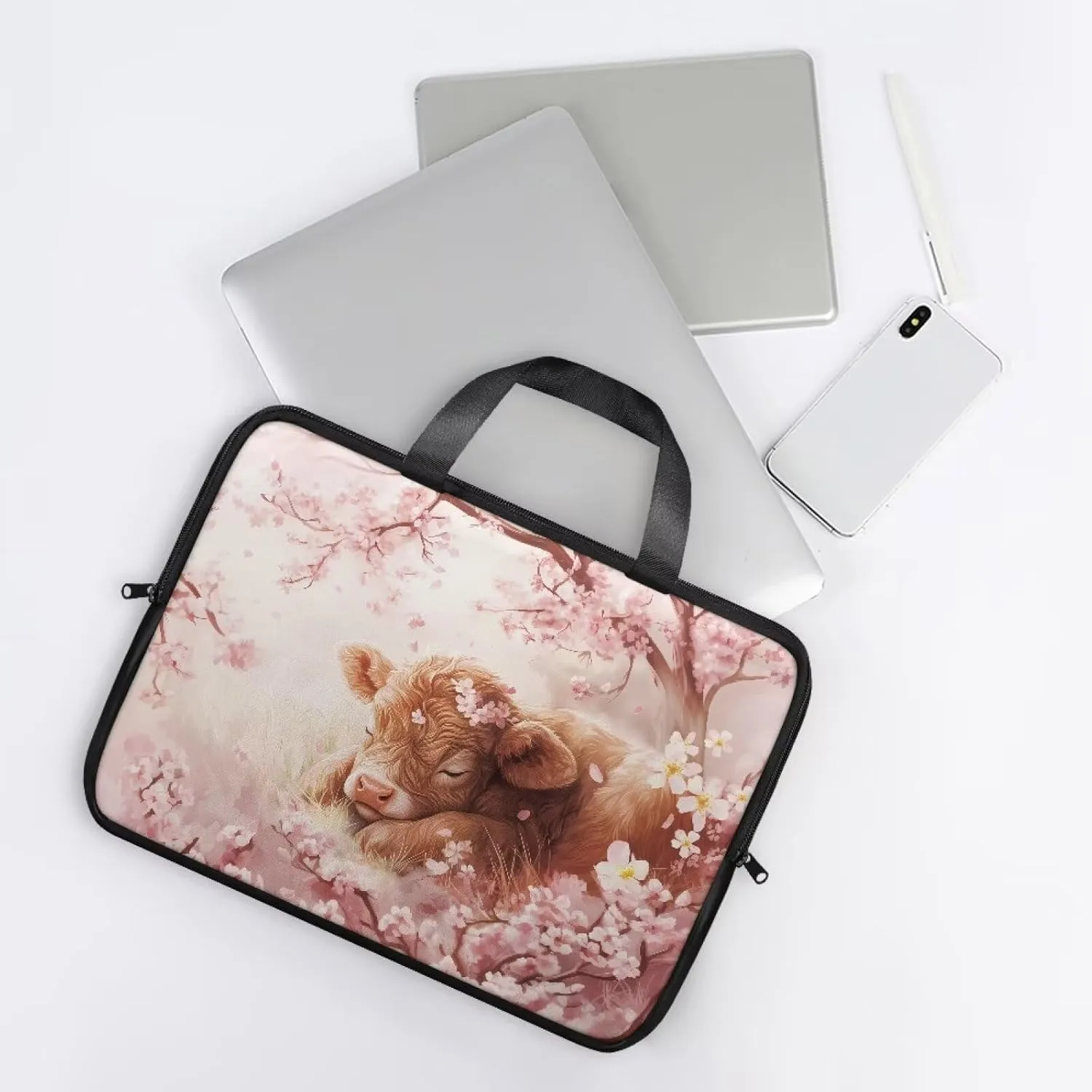 Laptop Bag for Kids Portable Computer Briefcase Leather Bag Water-Resistant Laptop Bag for Teen Boy