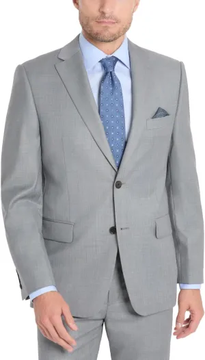 Lauren Ralph Lauren Mens Slim fit Suit Jacket Blazer 36 R Light Grey Solid