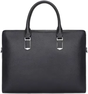 Lightweight Travel Sling Bag for Men Water Resistant Leather Crossbody 14" Laptop Briefcase Outdoor Casual Events