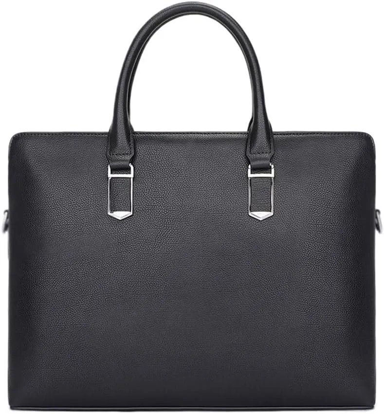 Lightweight Travel Sling Bag for Men Water Resistant Leather Crossbody 14" Laptop Briefcase Outdoor Casual Events
