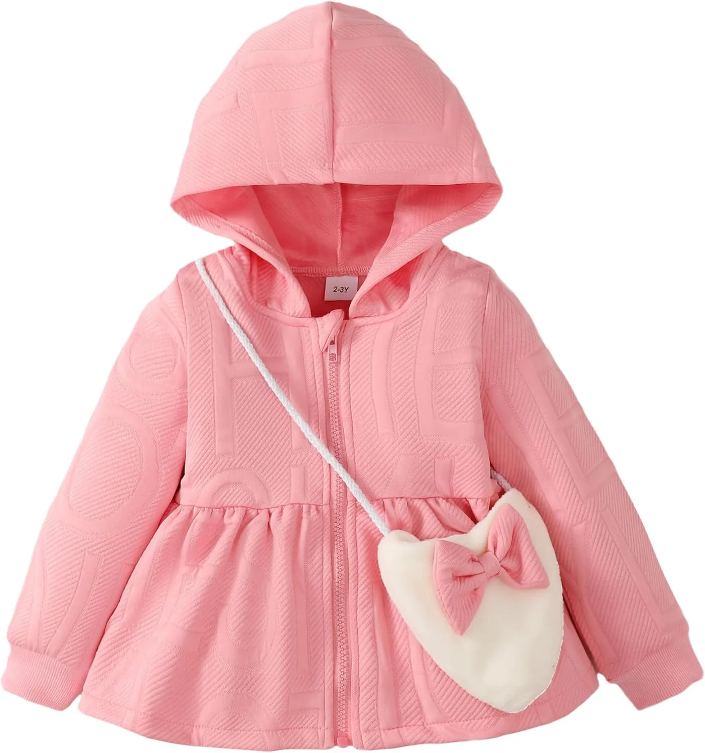 Little Toddler Girl Fleece Jacket Long Sleeve Full Zip Up Hoodies Sweater Warm Winter Coat Outwear Fall Winter Clothes
