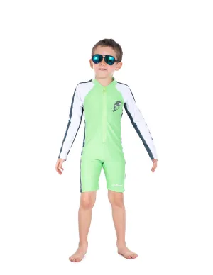 Long Sleeve One-Piece Swimsuit - Mantis