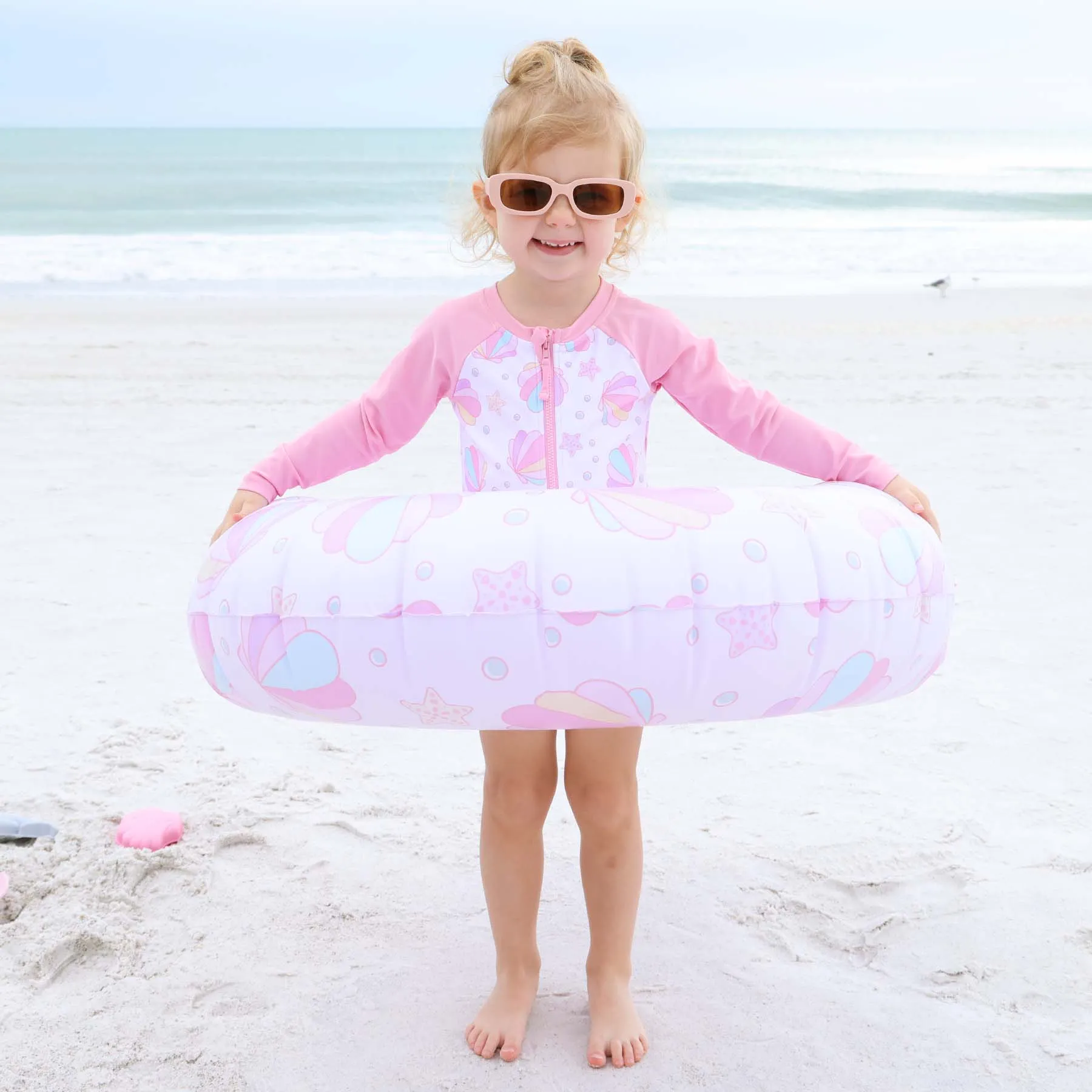 Long Sleeve Rash Guard with Front Zipper | Shell Yeah!