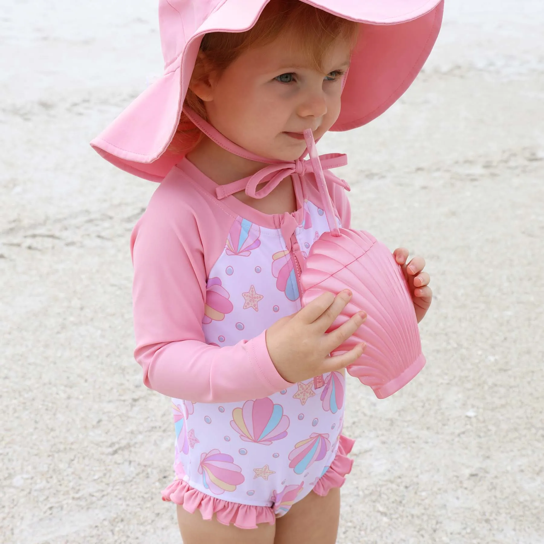 Long Sleeve Rash Guard with Front Zipper | Shell Yeah!