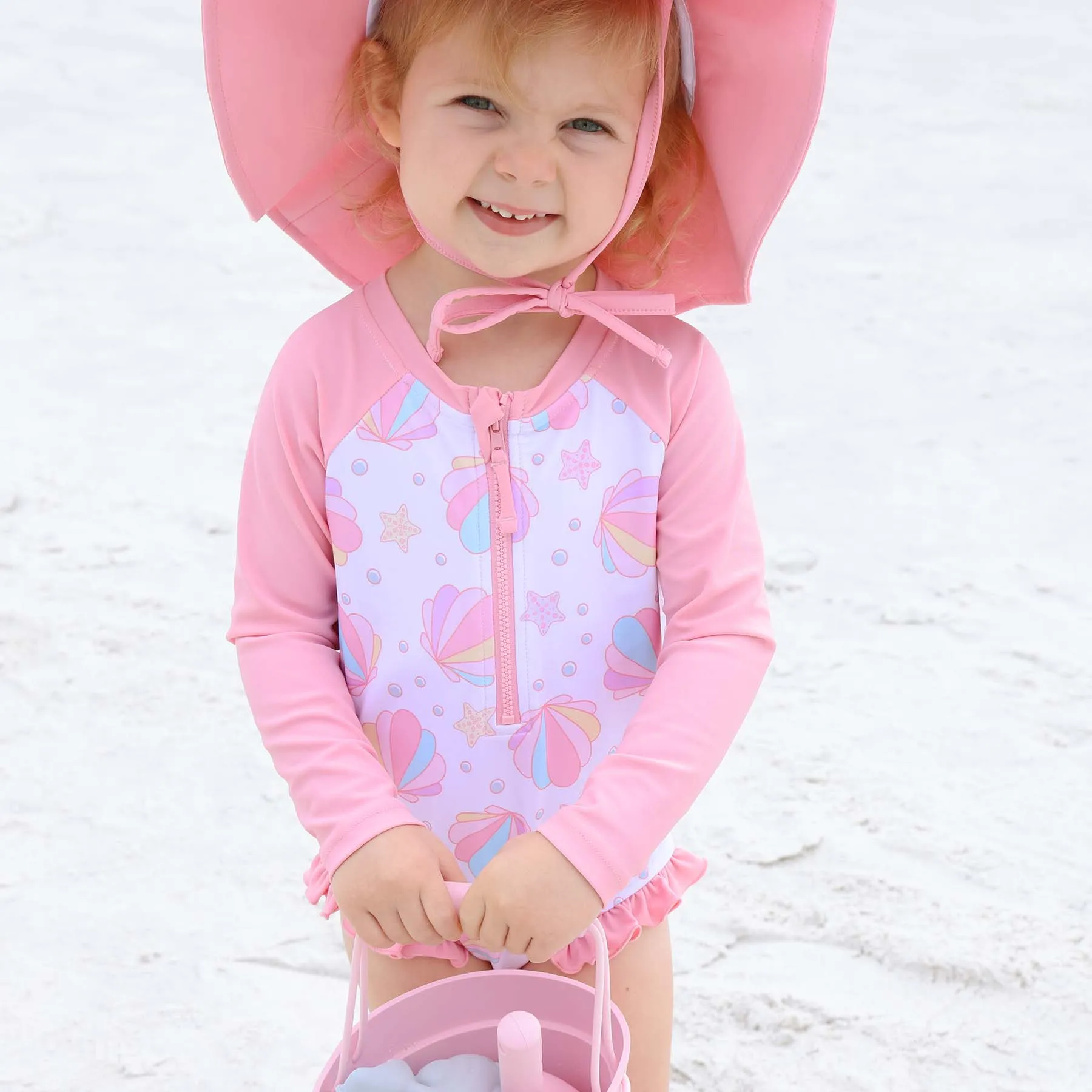 Long Sleeve Rash Guard with Front Zipper | Shell Yeah!