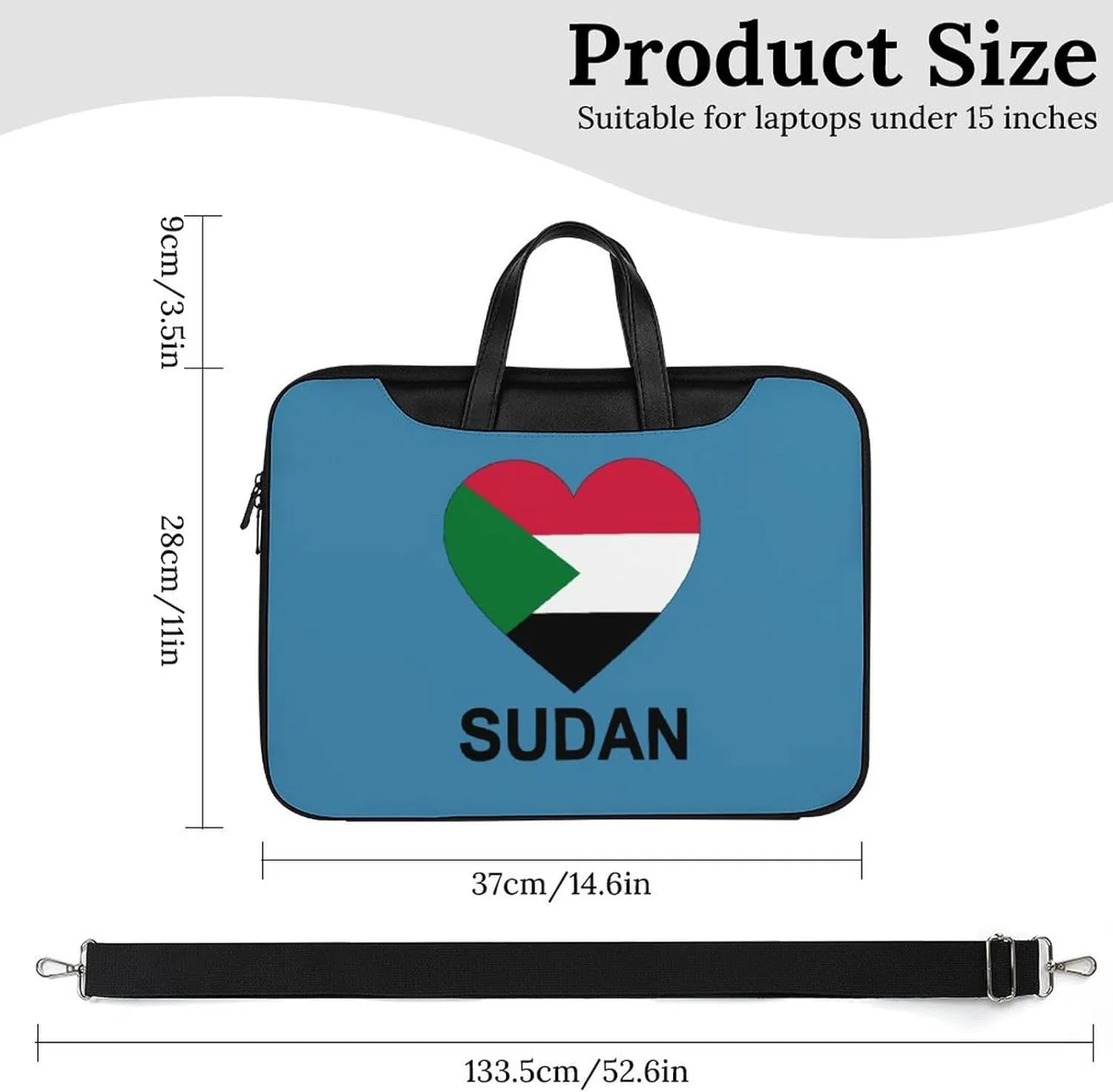 Love Sudan Leather Bag Laptop Case Slim Water Resistant Computer Bags with Handle Briefcase for Work