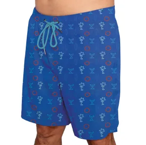 M-CRN03 - Wholesale Men's "Surf Outline" Print Swim Trunk